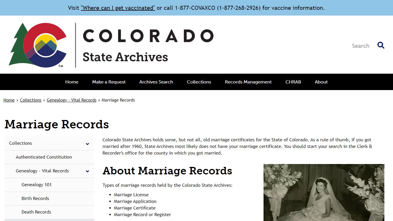 Marriage Records | Archives - Colorado